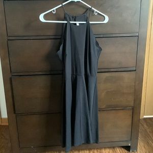 Black High Neck Mini Dress